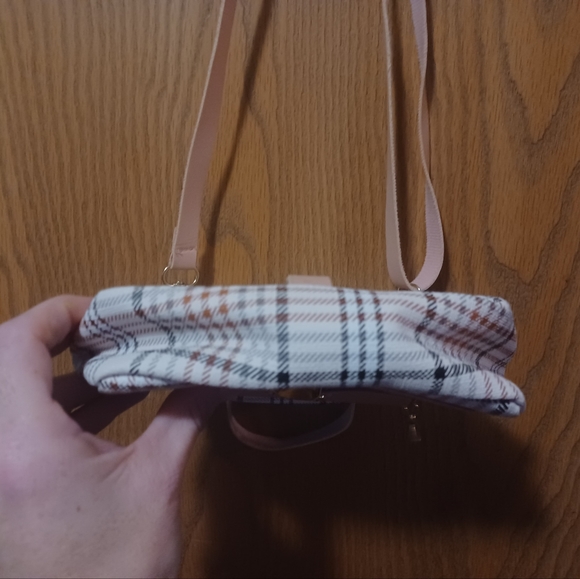 Small plaid PU leather 2-way purse - Picture 8 of 10